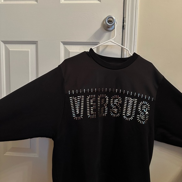 Versus Black Sweatshirt with Studded Logo - Picture 2 of 3